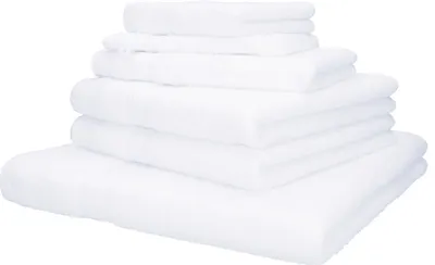 Produktbild von Betz 6-TLG. Handtuch-Set Palermo 100% Baumwolle 1 Liegetuch 2 Handtücher 1 Gästetuch 1 Waschhandschuh 1 Seiftuch Farbe weiß