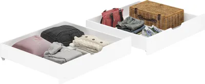 Produktbild von Bettkasten-Set für Betten 80x190cm - 2-teilig - Kiefer weiß - 90.10-S12W