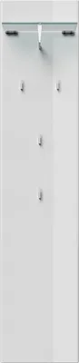 Produktbild von Garderobe mit Hutablage weiß Hochglanz EL PASO-02 B/H/T: 35x160x26,6cm