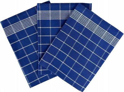 Zdjęcie produktu dla Ściereczka Pozitiv egipska bawełna 50x70 cm niebieska/biała 3 szt.