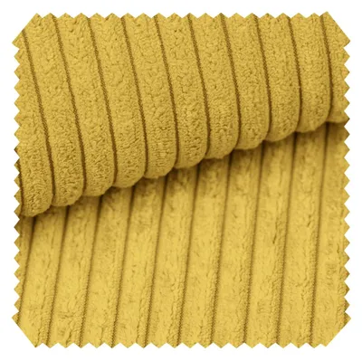 Produktbild von novely® PORTO - Polsterstoff in Breitcord-Optik - Ultraweicher Möbelstoff - Pflegeleichte Meterware 1 lfm - Farbe: 43 Sonnengelb