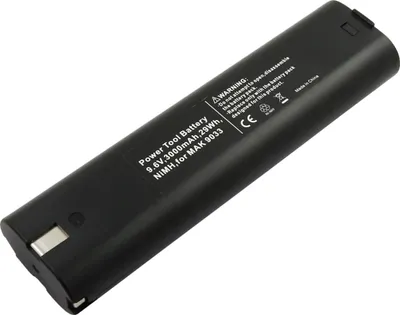 Image de Avizar, batterie de rechange pour Makita 9033 Ni-MH 9,6V 3000mAh 29Wh, noir
