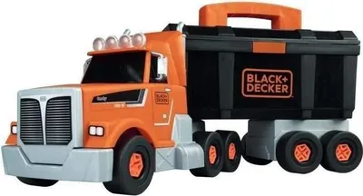 Immagine prodotto di Black+Decker Smoby Veicolo da cantiere, inclusi cacciavite, 60 accessori, dai 3 anni in su