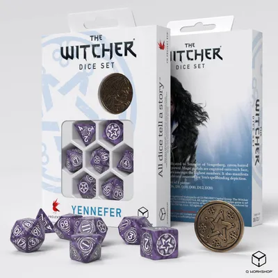 Produktbild von Q-workshop The Witcher Dice Set. Yennefer, Universal, Erwachsener & Kind, Unisex, Kunststoff, Lavendel, Weiß, Polen