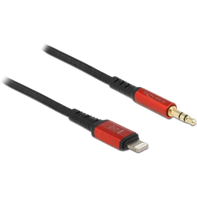 Produktbild von DeLOCK Audiokabel 8 Pin Lightning Stecker zu Klinkenstecker 3,5 mm 3 Pin 1,5 m, 3.5mm, Männlich, Lightning, Männlich, 1,5 m, Schwarz