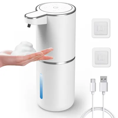 Produktbild von Automatischer, wiederaufladbarer, berührungsloser Seifenspender, 380 ml, elektrischer Handseifenspender, wasserdicht, für Küche und Bad