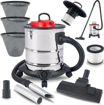 Produktbild von Lehmann Industriestaubsauger mit Doppelfiltersystem, 2000 W, Aschesauger für kalte und heiße Asche für Kaminöfen, Kaminsauger, mit Gebläsefunktion
