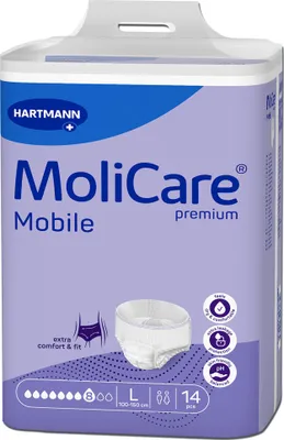 Image de Hartmann MoliCare Mobile 8 gouttes Large - 1 paquet de 14 protections