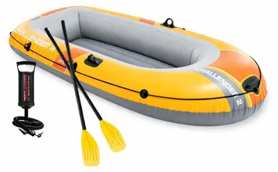Immagine prodotto di Intex 66312 Set di barche Gommone Barca da pesca Barca a remi Challenger 2