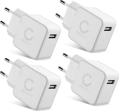 Produktbild von 4x  Port USB Ladegerät für mit 12W - 2.4A, USB Schnellladegerät USB Netzteil für Steckdose USB Ladestation Ladestecker