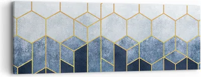 Produktbild von Bild auf Leinwand - Leinwandbild - Einteilig - Abstraktion Figuren Geometrisch - 90x30cm - Wand Bild - Wanddeko - Wandbilder - Leinwanddruck - Bilder - Wanddekoration - Leinwand bilder - AB90x30-5135