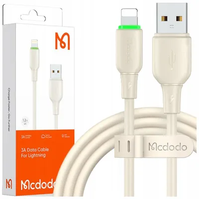Immagine prodotto di Mcdodo Caricatore Usb Lightning Cavo Di Ricarica Veloce Per Iphone 1M Led Beige