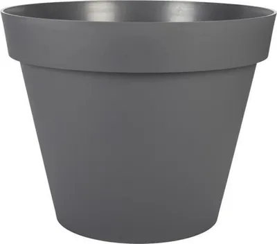 Produktbild von Runder Blumentopf „Tuscany“, 76 cm lang, Ø 60 cm, Höhe 47 cm – Anthrazitgrau