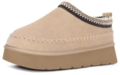 Produktbild von Damen-Slipper mit Plateau und Filzfutter