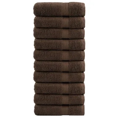 Produktbild von Premium Duschtücher SOLUND 10 Stk. Braun 70x140 cm 600 g/m²