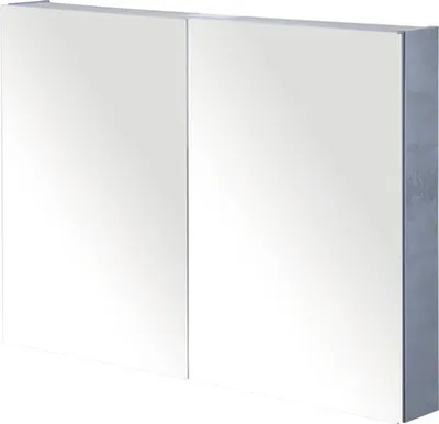 Obrázok produktu pre Zrkadlová skrinka bez osvetlenia Sanox 90 x 13 x 65 cm betón antracitovo sivá 2 dvierka obojstranne zrkadlové