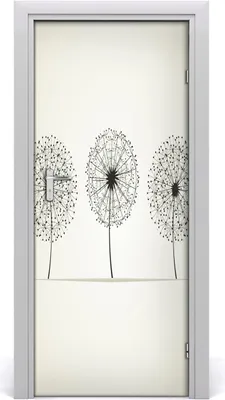 Produktbild von Tulup Türaufkleber 85x205 cm Dekorative Aufkleber Selbstklebend Wasserdichte Tapete Abnehmbar Schlafzimmer Wohnzimmer Wohnkultur - Löwenzahn