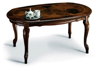 Produktbild von Klassischer Couchtisch Tisch Wohnzimmer Tische Barock Holz Couchtische Massiv