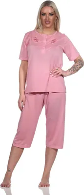 Obrázok produktu pre Dámske pyžamo Capri s krátkymi rukávmi; staroružová/M/38