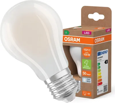Zdjęcie produktu dla Żarówka LED A60 E27 7.2W = 100W 1521lm 4000K Neutralna 320° Filament CLASSIC ENERGY EFFICIENCY Osram
