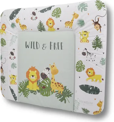 Produktbild von pic Bear weiche Wickelauflage HONEY 85 x 72 cm hochwertige Wickelmatte 100 Motiv: Wild & Free