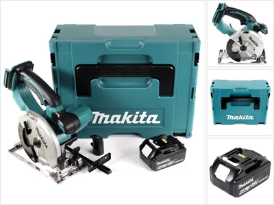 Produktbild von Makita DSS 501 G1J 18V 136 mm Li-ion Akku Handkreissäge im Makpac + 1x 6,0 Ah Akku - ohne Lader