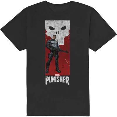Immagine prodotto di The Punisher - Maglietta "Holding Gun" per uomo/donna Unisex RO3731 (XL) (Nero)