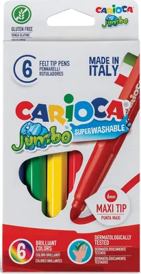 Produktbild von Carioca Jumbo Filzstift Extradick Mehrfarbig 6 Stück(e)