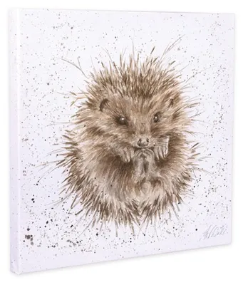 Leinwanddruck 20x20 cm – Aufwachender Igel, quadratisch