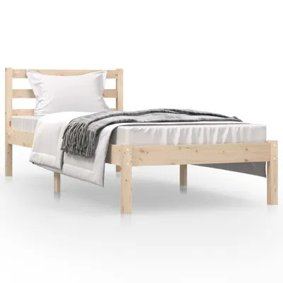 Image de vidaXL Lit en bois massif pin 75x190 cm