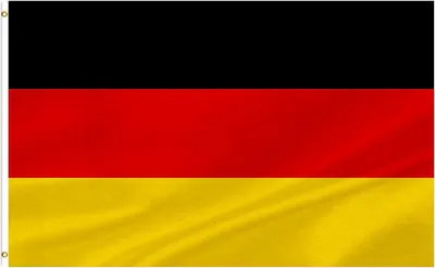 Produktbild von Deutschlandfahne 90 x 150 cm, wetterfest, 100% Polyester, Messingösen, für draußen