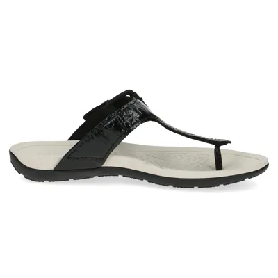 Produktbild von Caprice Damen Zehentrenner Leder Pantolette 9-27108-20, Größe:38 EU, Farbe:Schwarz