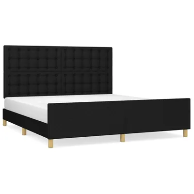 Immagine prodotto di vidaXL Struttura letto senza materasso nero 160x200 cm tessuto