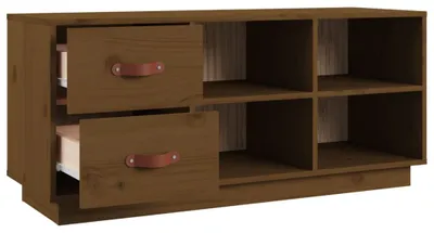 Obrázek produktu pro vidaXL Lavice na boty Honey Brown 100x34x45 cm Borovicový masiv