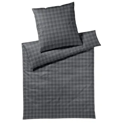 Produktbild von JOOP! Soft-Flanell-Bettwäsche Soft Checks Farbe anthracite Größe 135x200+80x80