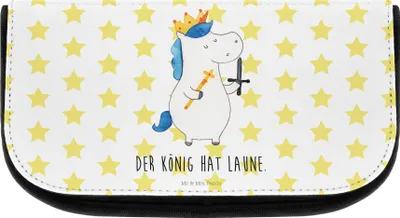 Produktbild von Mr. & Mrs. Panda Kosmetiktasche Einhorn König mit Schwert - Weiß - Geschenk, kulturtäschchen, Einhörner, Unicorn, Organizer, Ritter, Kulturbeutel, Mittelalter