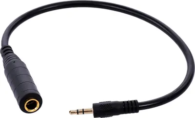 Produktbild von 3,5 mm bis 6,5 mm Audio-Adapterkabel 3,5 mm Stecker auf 6,35 mm Buchse Konverterkabel fuer Mikrofon / Kopfhoe rer