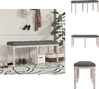Produktbild von vidaXL Sitzbank Dunkelgrau 110x40x49 cm Stoff -  Sitzbänke