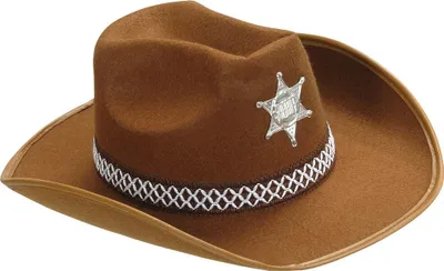 Produktbild von Sheriff Cowboyhut braun für Erwachsene