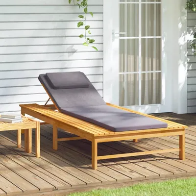 Zdjęcie produktu dla VidaXL 362154, Lounge, Obite siedzisko, Drewno akacjowe, Szary, 110 kg, 950 mm