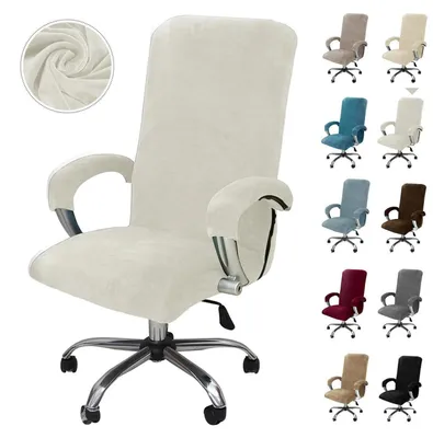 Produktbild von Bürostuhlbezug Samt mit Armlehne X-Large Weiß