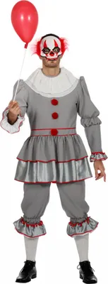 Produktbild von Horror Clown Herren Kostüm für Halloween Größe: 52