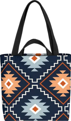 Produktbild von VOID Aztekenmuster Streifen Tasche 33x33x14cm,15l Einkaufs-Beutel Shopper Einkaufs-Tasche Bag