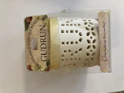 Produktbild von Porzellanlicht Teelichtleuchter mit Namen Gudrun