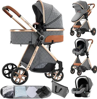 Obrázek produktu pro Nosič autosedačky, univerzální design 3 v 1, lehký a přenosný, ŠEDÝ