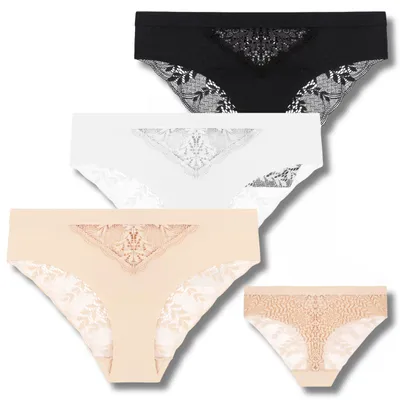 Produktbild von Damenunterwäsche - Damenslips Größe L - Spitzenunterwäsche 3 Stück - Unterwäsche 3er Pack