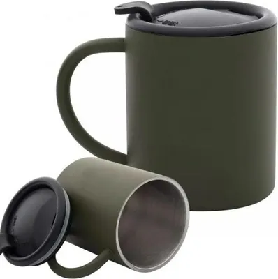 Obrázek produktu pro Ocelový termohrnek, uzavřený, 250 ml, zelený, na cesty do práce