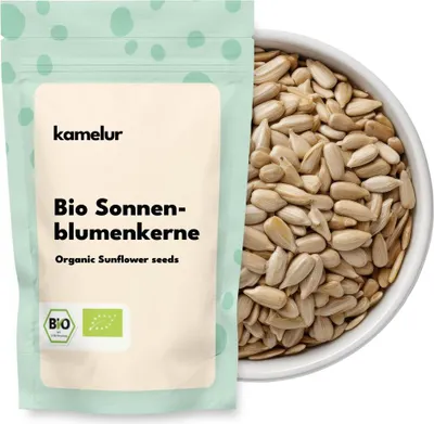 Produktbild von Kamelur 1kg BIO Sonnenblumenkerne geschält, aromatische Kerne BIO ohne Zusätze