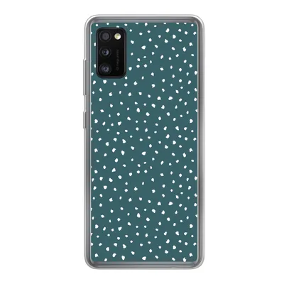 Produktbild von MuchoWow® Handyhülle Schutzhülle Hülle für Samsung Galaxy A41 Polka dots - Weiß - Grün Silikon Softcase Handy Hülle - Mobiltelefon