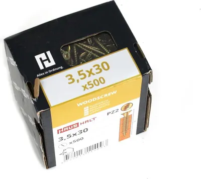 Produktbild von 500x Holzschrauben Schrauben 3,5 x 30 mm Spanplattenschrauben Kreuzschlitz PZ2